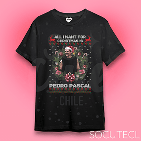 POLERA ALL I WANT FOR CHRISTMAS IS PEDRO PASCAL