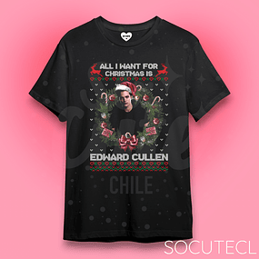 POLERA ALL I WANT FOR CHRISTMAS IS EDWARD CULLEN