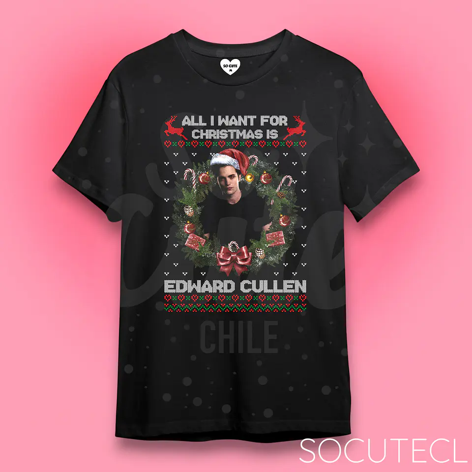 POLERA ALL I WANT FOR CHRISTMAS IS EDWARD CULLEN 1