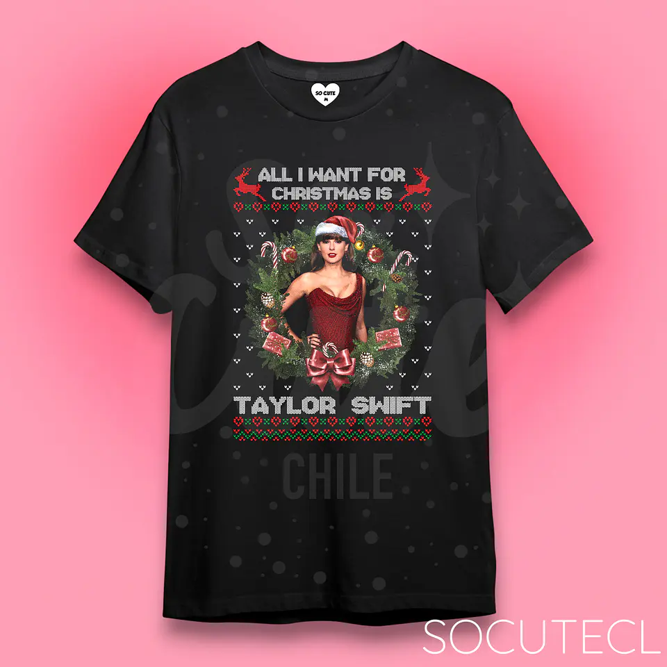 POLERA ALL I WANT FOR CHRISTMAS IS TAYLOR SWIFT 1