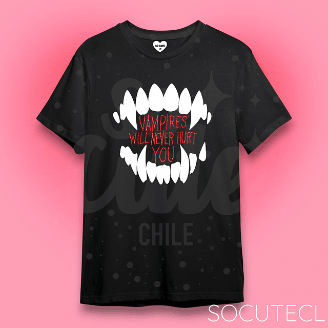 POLERA VAMPIRES WILL NEVER HURT YOU 