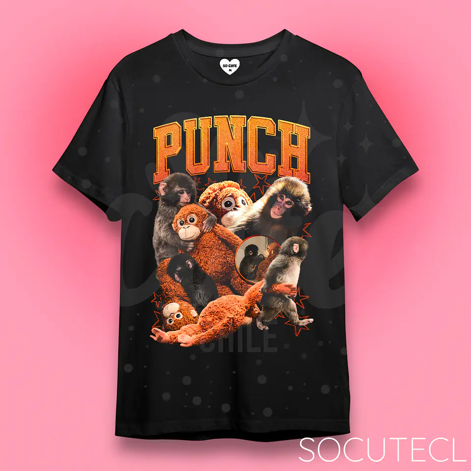 POLERA PUNCH THE MONKEY / MACACO JAPONÉS  1