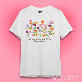 POLERA PIANO FLOWERS - BLANCO