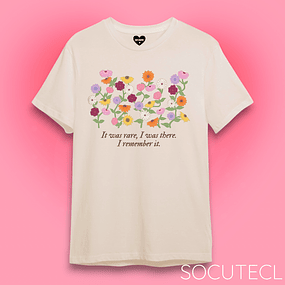 POLERA PIANO FLOWERS - CRUDO