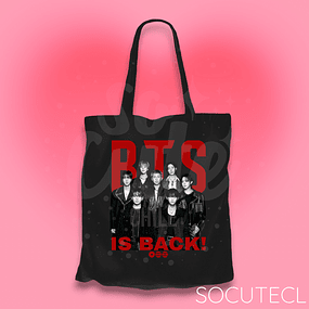 TOTE BAG BTS IS BACK - NEGRO