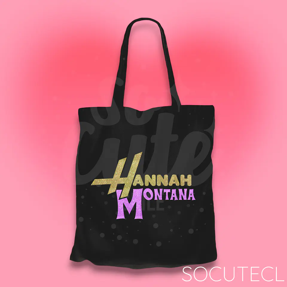 TOTE BAG HANNAH MONTANA GLITTER 2
