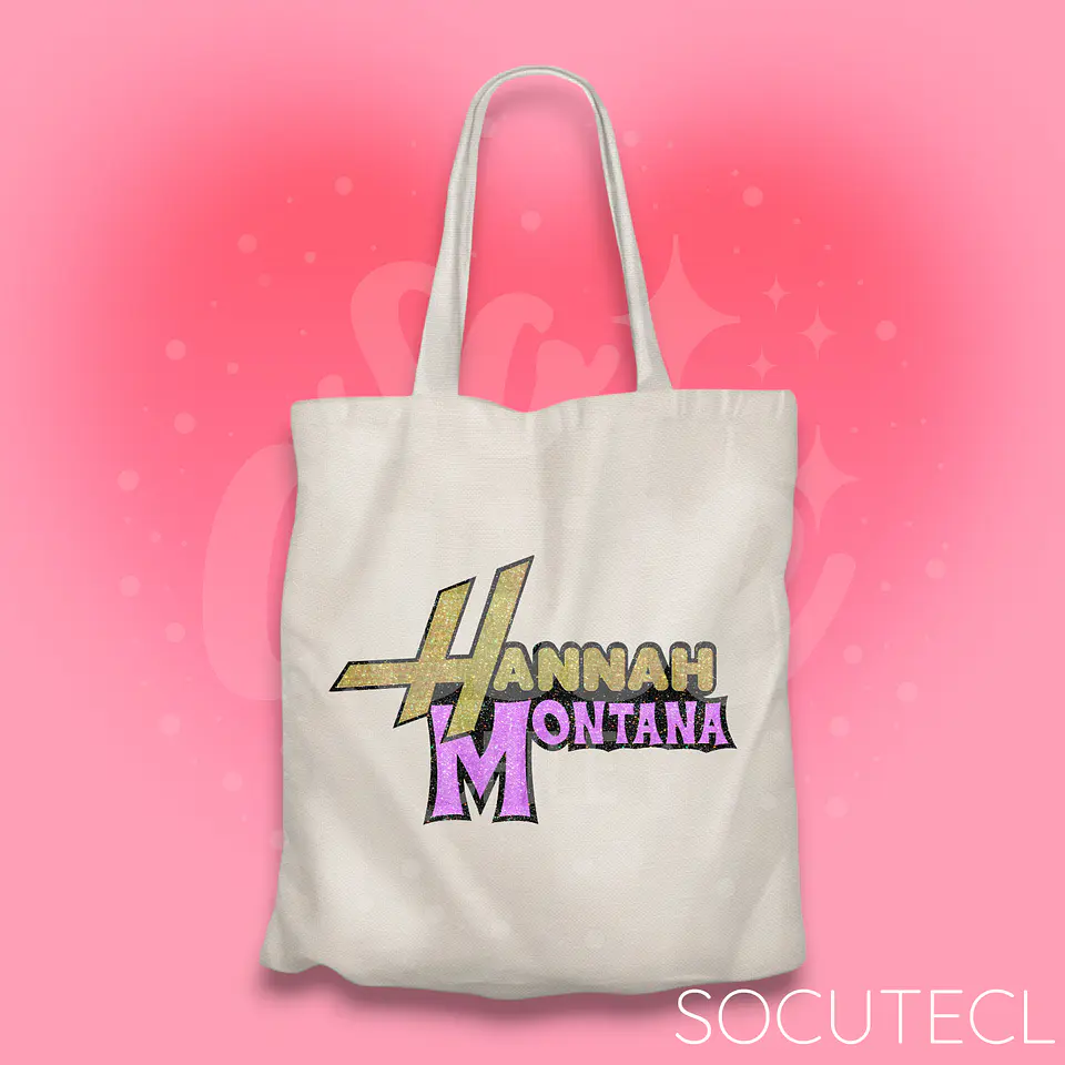 TOTE BAG HANNAH MONTANA GLITTER 1