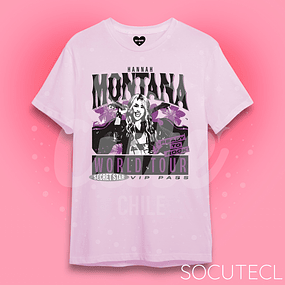 POLERA HANNAH MONTANA WORLD TOUR - ROSADO