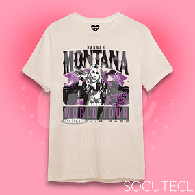 POLERA HANNAH MONTANA WORLD TOUR - CRUDO