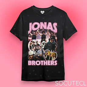 POLERA JONAS BROTHERS DTG + GLITTER