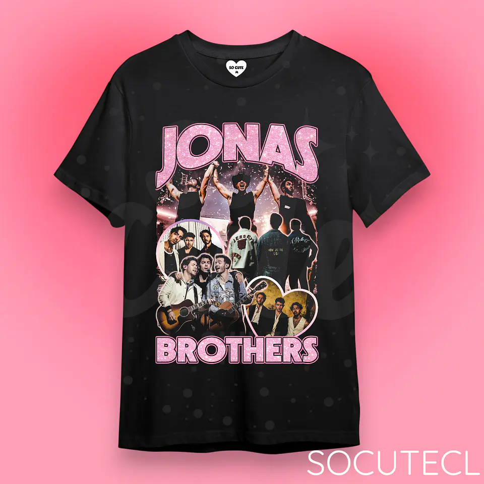 POLERA JONAS BROTHERS DTG + GLITTER 1