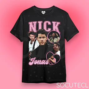 POLERA NICK JONAS DTG + GLITTER