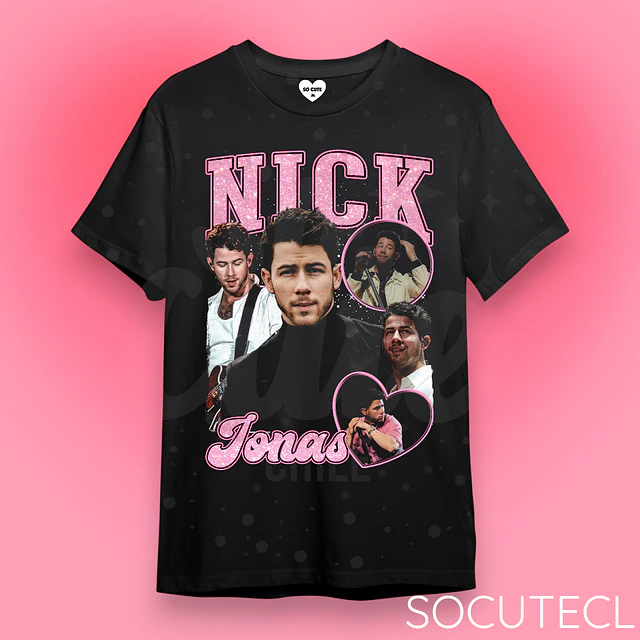 POLERA NICK JONAS DTG + GLITTER