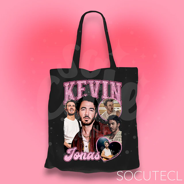 TOTE BAG KEVIN JONAS DTG + GLITTER