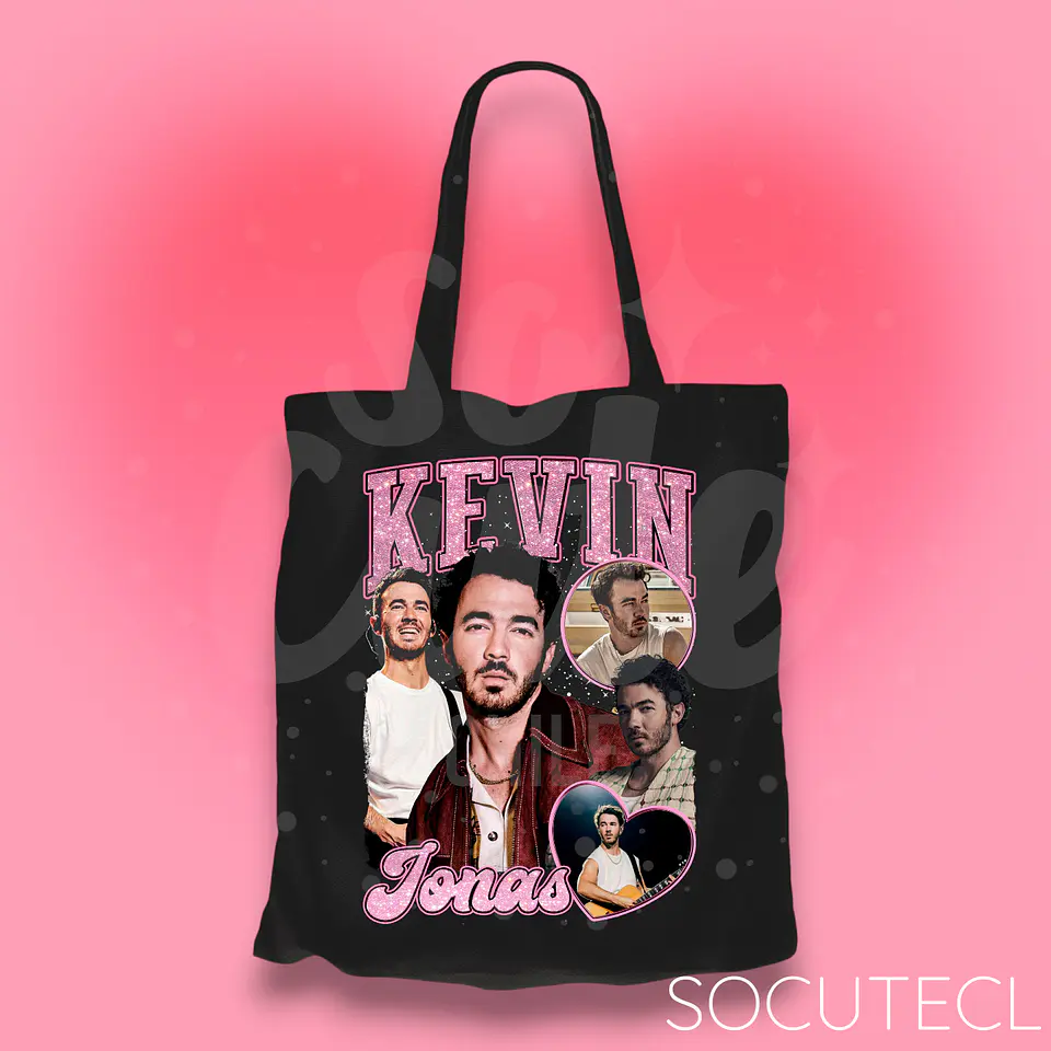 TOTE BAG KEVIN JONAS DTG + GLITTER 1