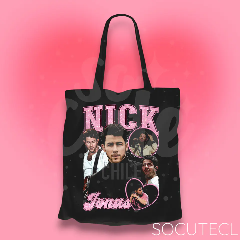 TOTE BAG NICK JONAS DTG + GLITTER 1