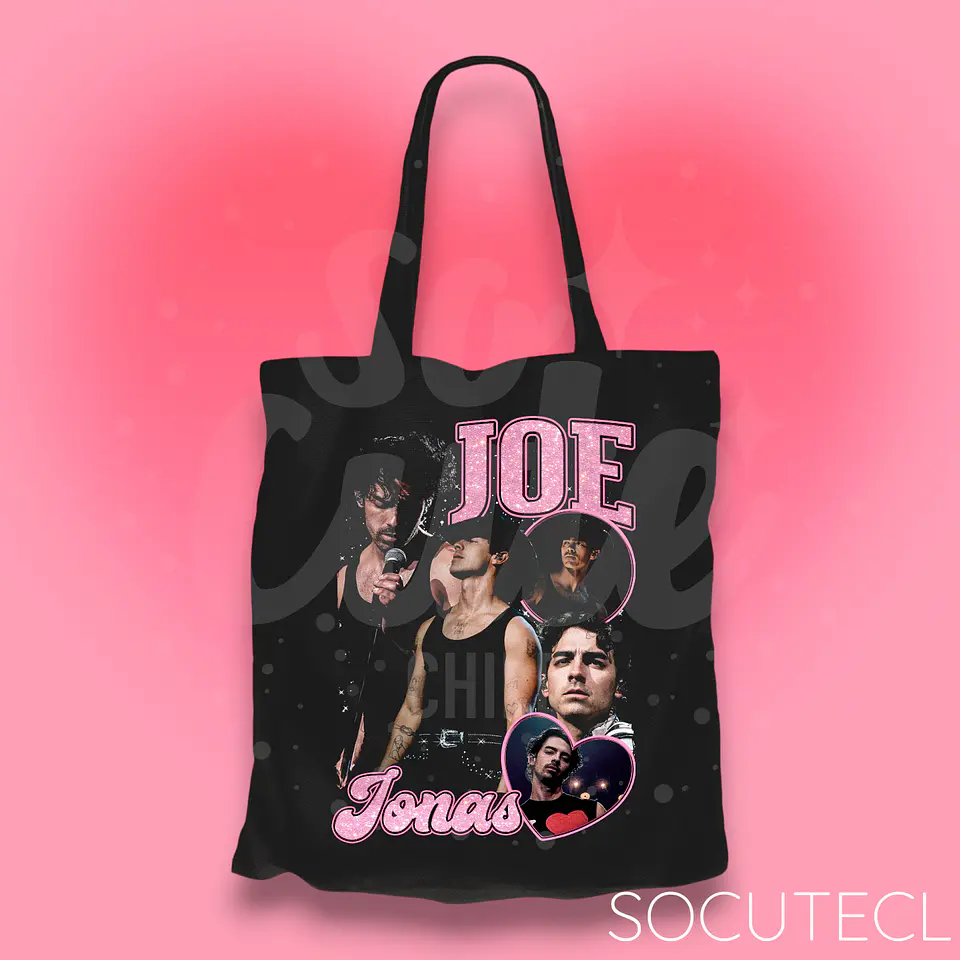 TOTE BAG JOE JONAS DTG + GLITTER 1