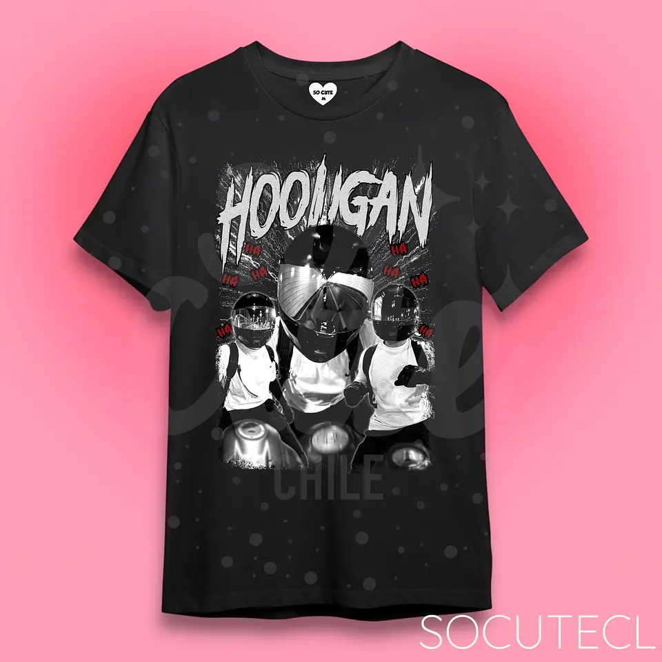 POLERA JUNGKOOK / JK EN MOTO - HOOLIGAN 1