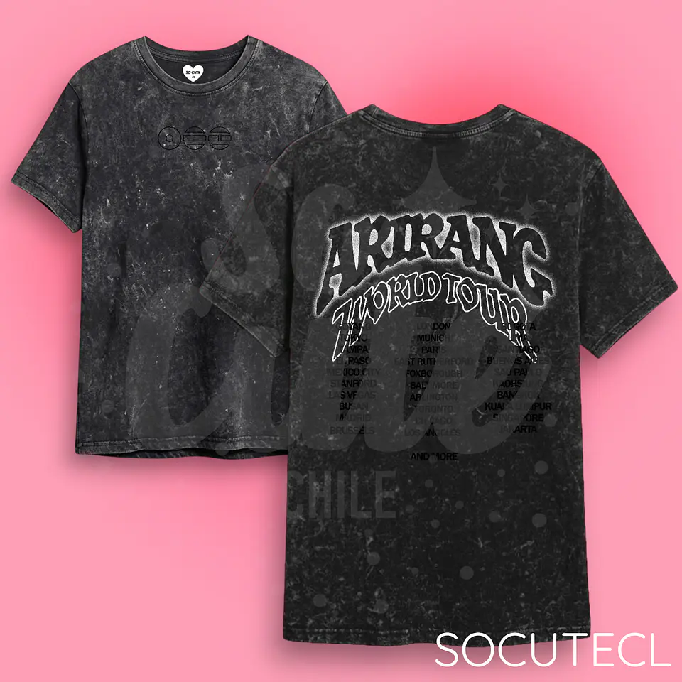POLERA BTS ARIRANG WORLD TOUR (DTG ESPALDA + FRENTE GLITTER) 1