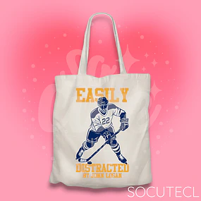 TOTE BAG J. LOGAN EASILY DISTRACTED - HOCKEY BOYS