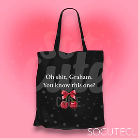 TOTE BAG OH SHIT, GRAHAM. YOU KNOW THIS ONE? - HOCKEY BOYS - NEGRO