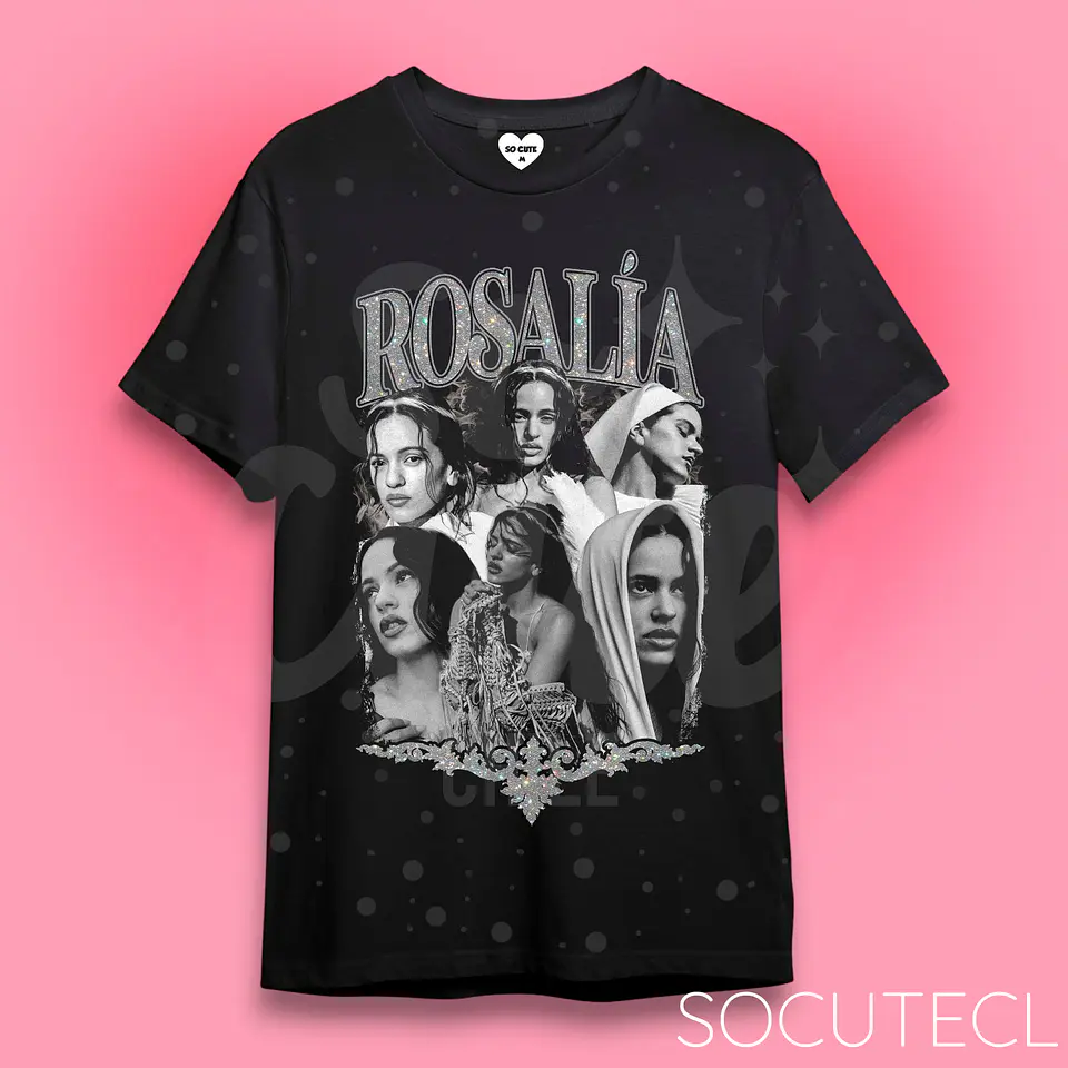 POLERA ROSALÍA GLITTER B/N 1