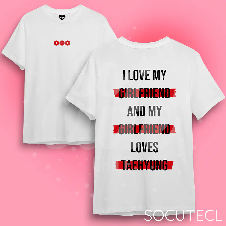 POLERA I LOVE MY GIRLFRIEND AND MY GIRLFRIEND LOVES BTS NAMJOON RM JIN YOONGI HOSEOK J HOPE JIMIN TAEHYUNG JUNGKOOK 7