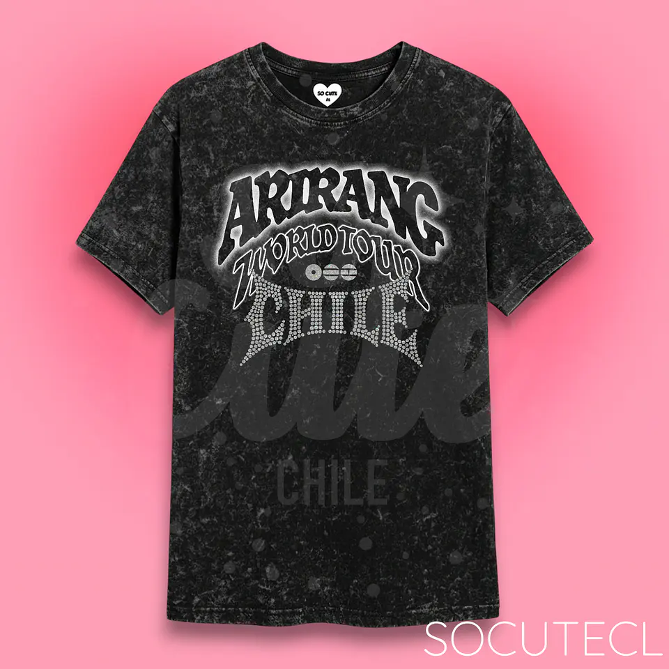 POLERA BTS ARIRANG WORLD TOUR CHILE (DTG + GLITTER) 2