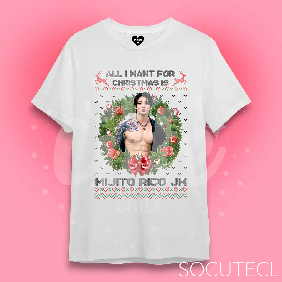 POLERA ALL I WANT FOR CHRISTMAS IS MIJITO RICO JK 3
