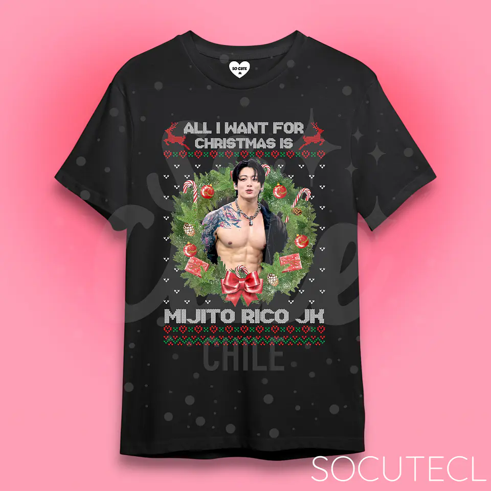 POLERA ALL I WANT FOR CHRISTMAS IS MIJITO RICO JK 2