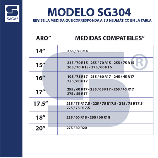 Par Cadenas Saga® Fácil Montaje SG-304