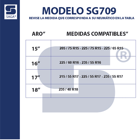 Par Cadenas Saga® Fácil Montaje SG-709