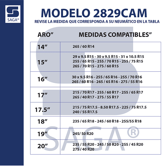 KIT Cadenas Nieve Saga® 2829CAM + Pala Multifuncional