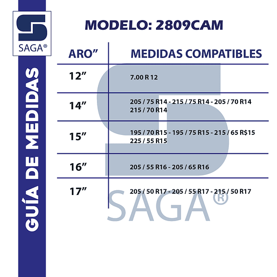 Par Cadenas Saga® Para Nieve Rompehielos 2809CAM