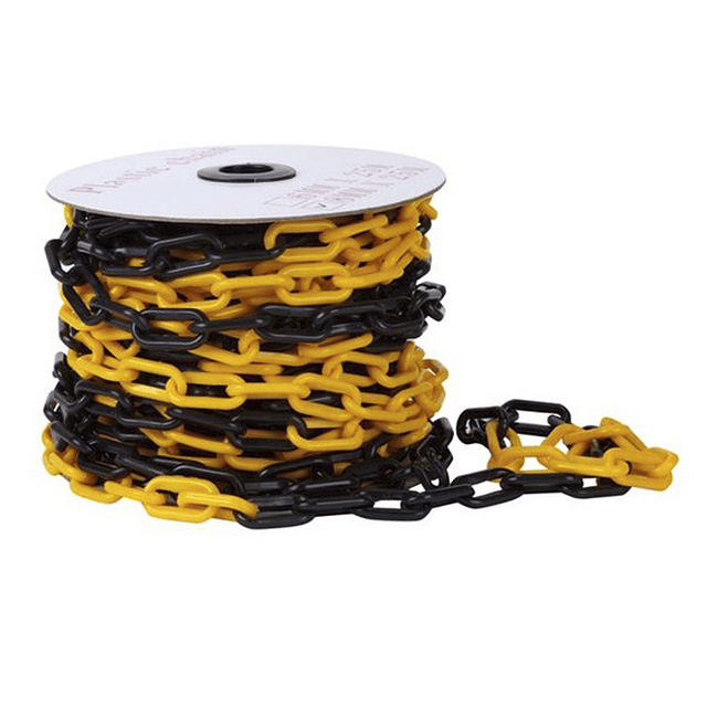 Cadena plástica Amarillo-Negro 50 mts. (Rollo) - V0020