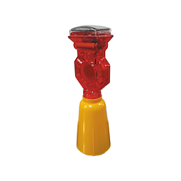 Lámpara Faena Solar Bidirecional Para Conos Rojo - V0035