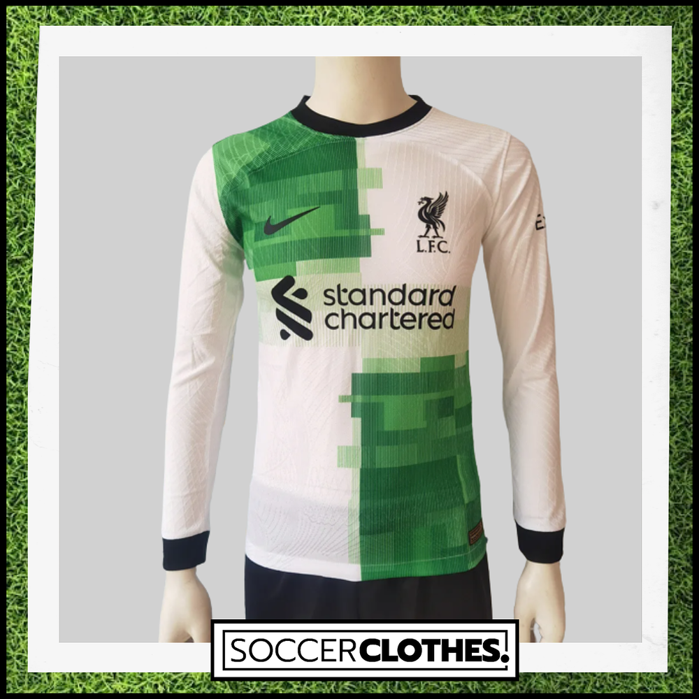 (M011) Camiseta 2º Liverpool - Versión Jugador - Manga Larga - 23/24