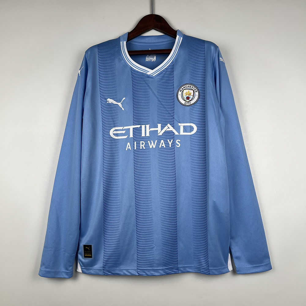 (M007) Camiseta 1º Manchester City - Versión Fan - Manga Larga - 23/24