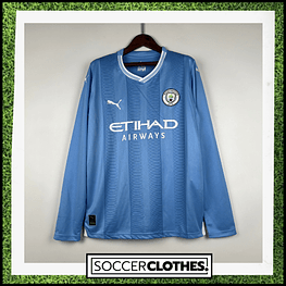 (M007) Camiseta 1º Manchester City - Versión Fan - Manga Larga - 23/24