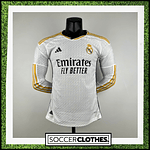 (M010) Camiseta 1º Real Madrid - Versión Jugador - Manga Larga - 23/24