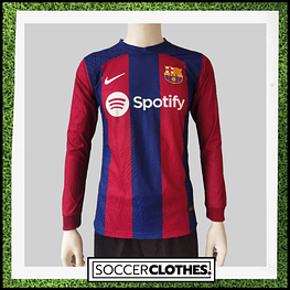 (M010) Camiseta 1º Barcelona - Versión Jugador - Manga Larga - 23/24