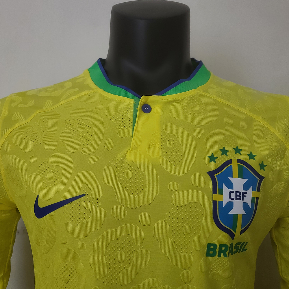 (N010) Camiseta 1º Brasil - Versión Jugador - Manga Larga - 22/23