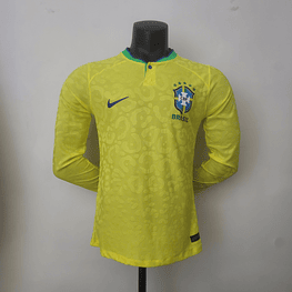 (N010) Camiseta 1º Brasil - Versión Jugador - Manga Larga - 22/23