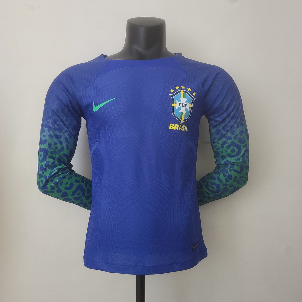 (N011) Camiseta 2º Brasil - Versión Jugador - Manga Larga - 22/23