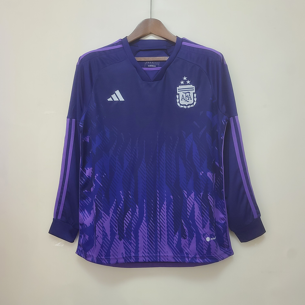 (N018) Camiseta 2º Argentina - Versión Fan - Manga Larga - 22/23