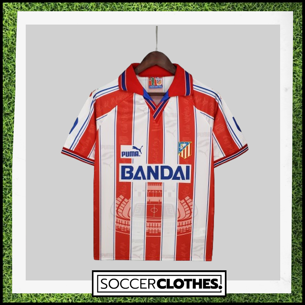 (ZN001) Camiseta 1º Atlético de Madrid - Versión Fan - Retro - 96/97