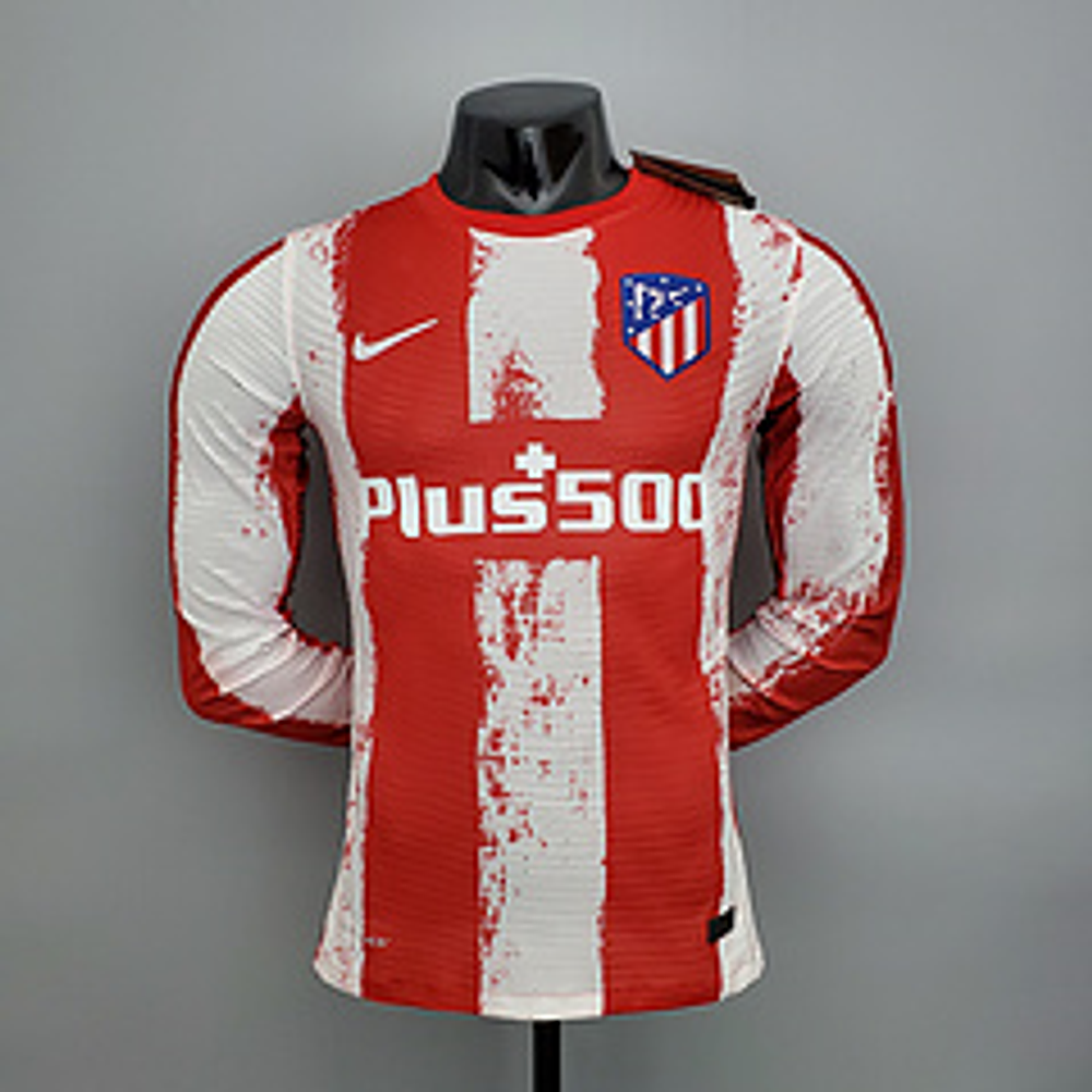 (O010) Camiseta 2º Atlético de Madrid - Versión Jugador - Manga Larga - Retro - 21/22