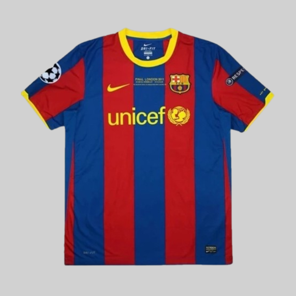 (Z022) Camiseta 1º Barcelona - Final Champions Londres 2011 - Versión Fan - Retro - 10/11