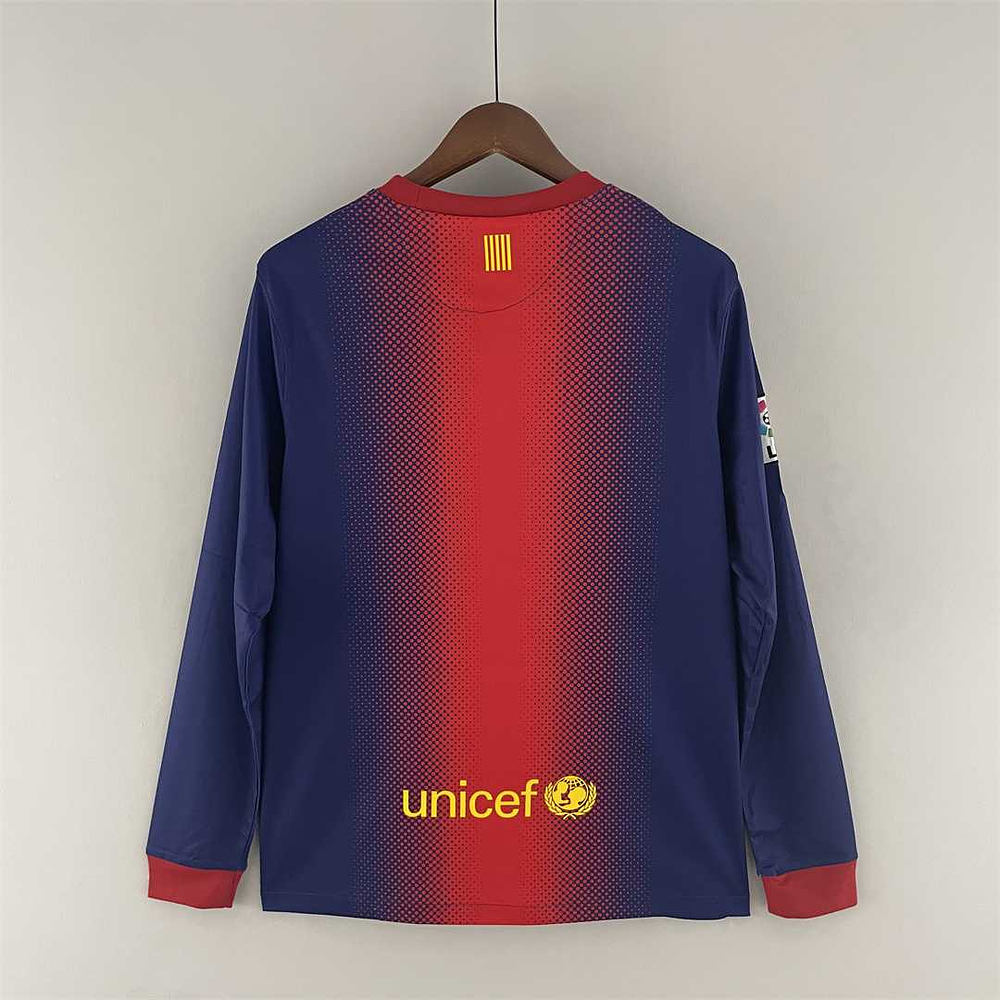 (X007) Camiseta 1º Barcelona - Versión Fan -  Manga Larga - Retro - 12/13