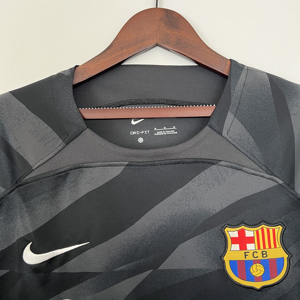 (M014) Camiseta 2º Barcelona - Portero - Versión Fan - Manga Larga - 23/24